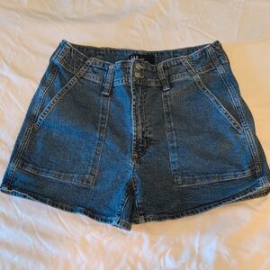 GAP High Rise 4" Inseam Blue Jean Shorts for Women